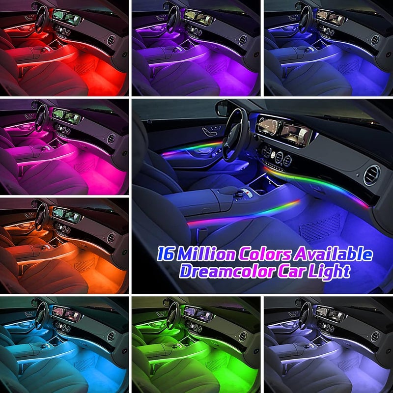 WEBUPAR Dreamcolor Acrylic Interior Car Lights, Car Accessories 18 in 1 Car LED Strip Lights with APP Control and 213 Modes, 175 inches 593 LEDs Fiber Optic Lights, RGB Neon Car Lighting - Image 3